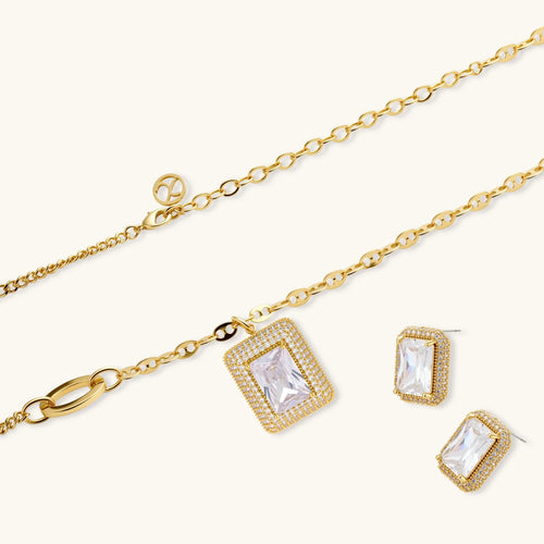 Emerald Cut Halo Set by Maison Arie