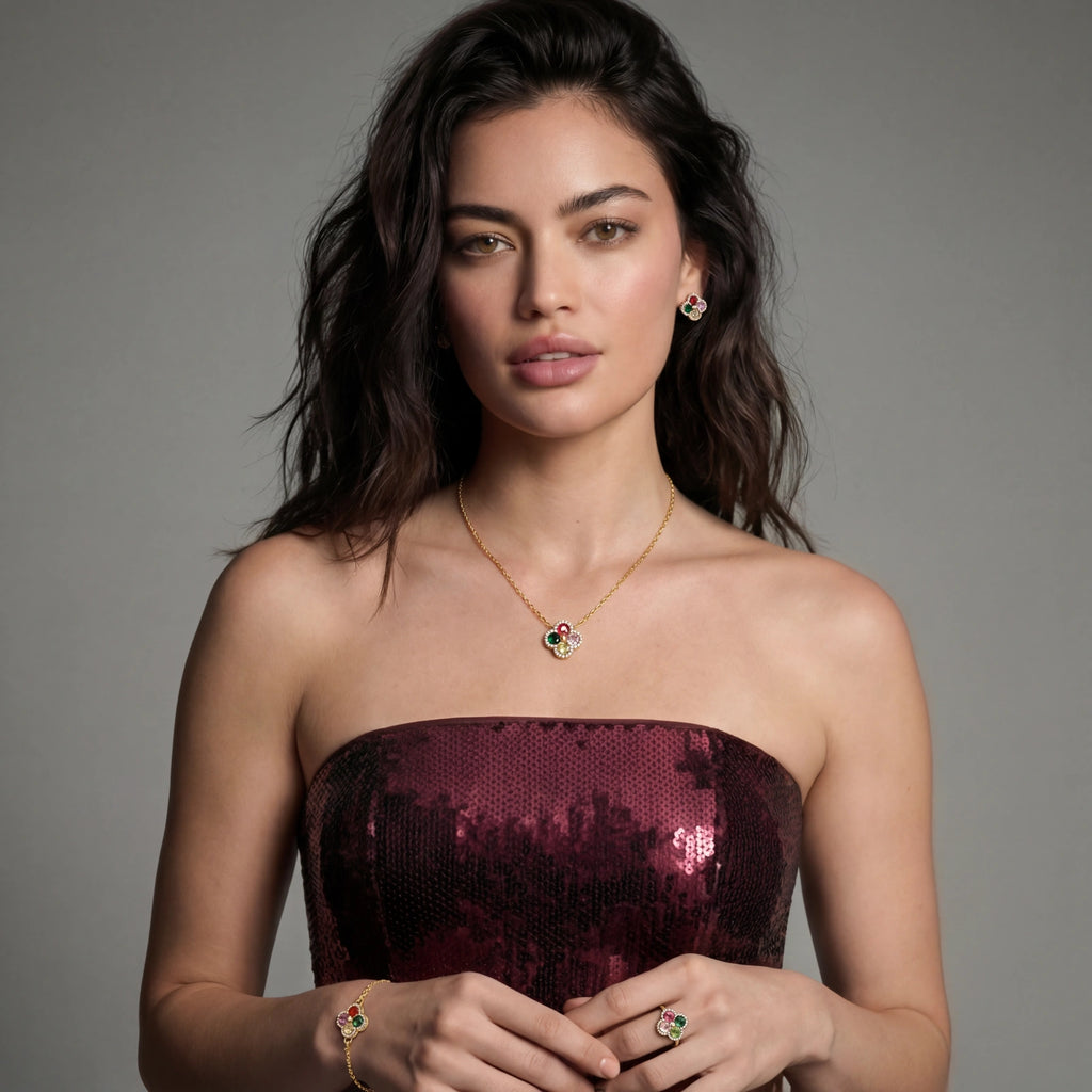 Lucky Clover Jewelry Set by Maison Arie