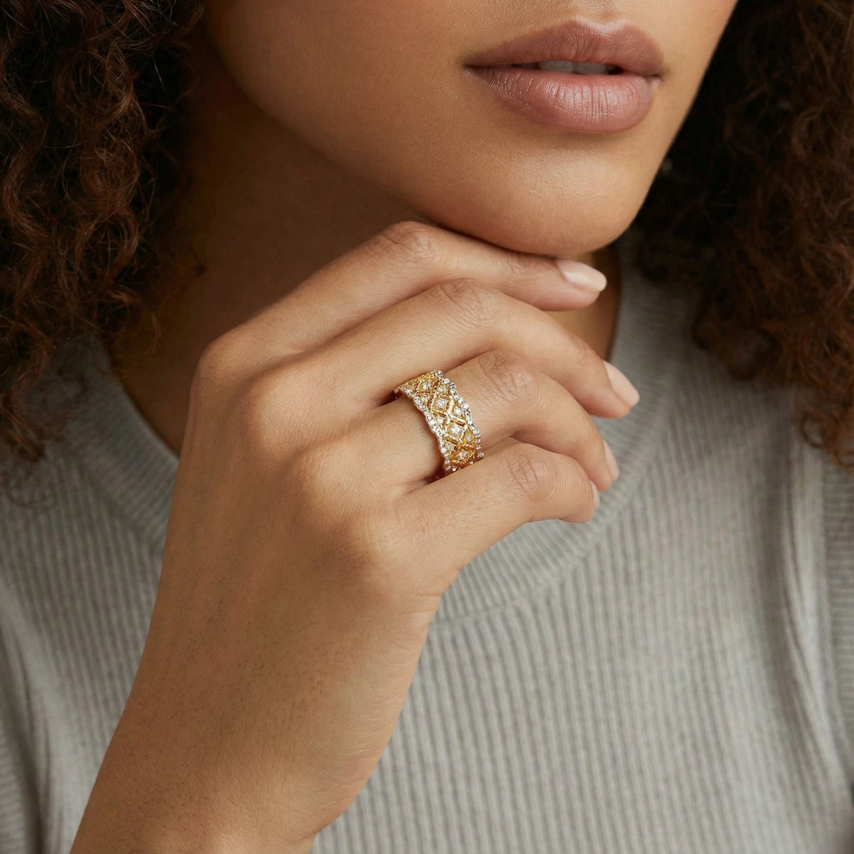 Lattice Luxe Ring by Maison Arie