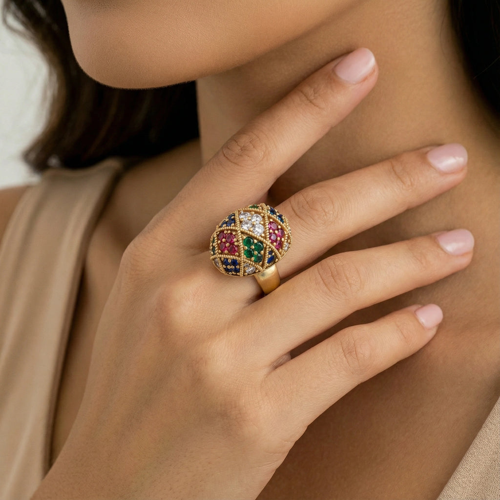 Empress Mosaic Ring by Maison Arie