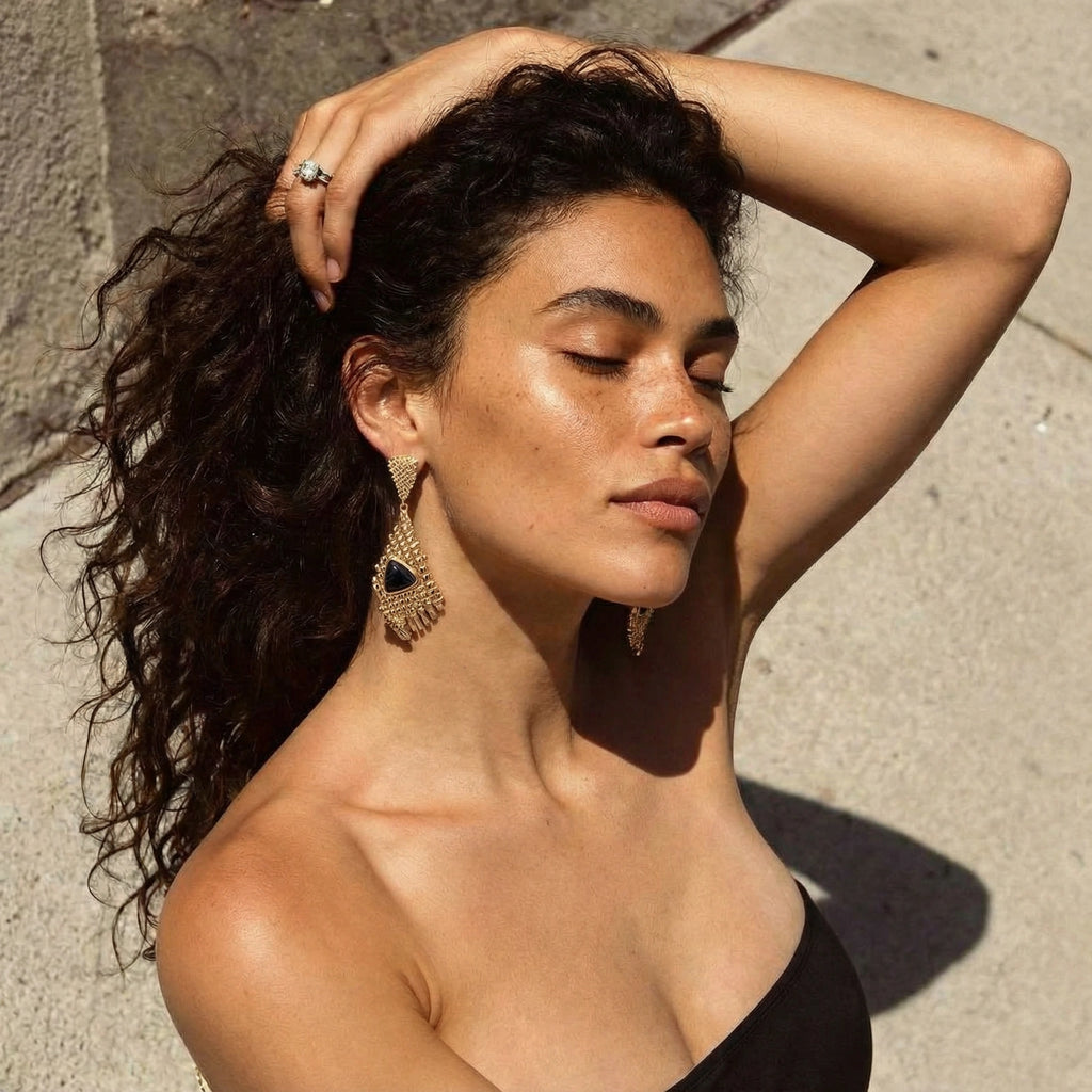 Grid Statement Earrings by Maison Arie