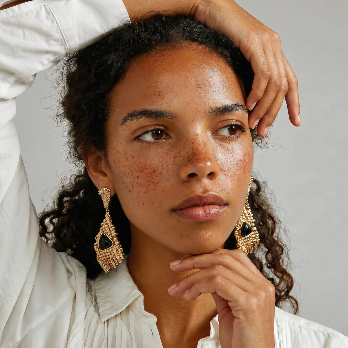 Grid Statement Earrings