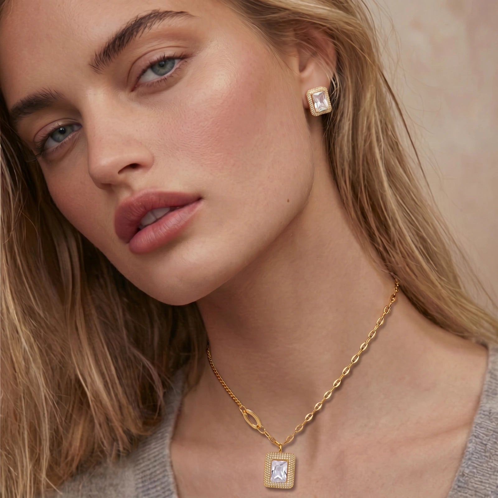 Emerald Cut Halo Set by Maison Arie