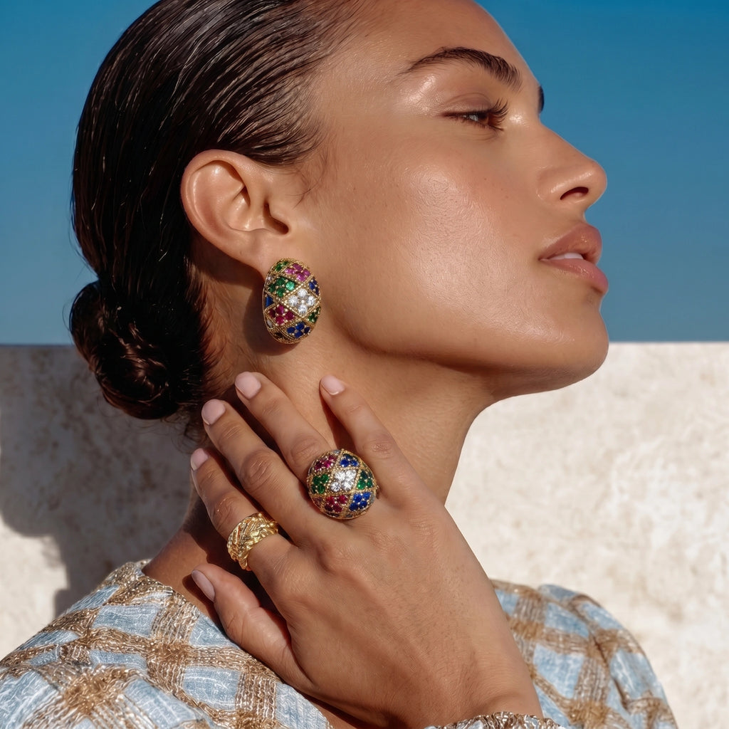 Empress Mosaic Ring by Maison Arie