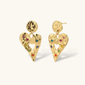 Rainbow Heart Drop Earrings by Maison Arie
