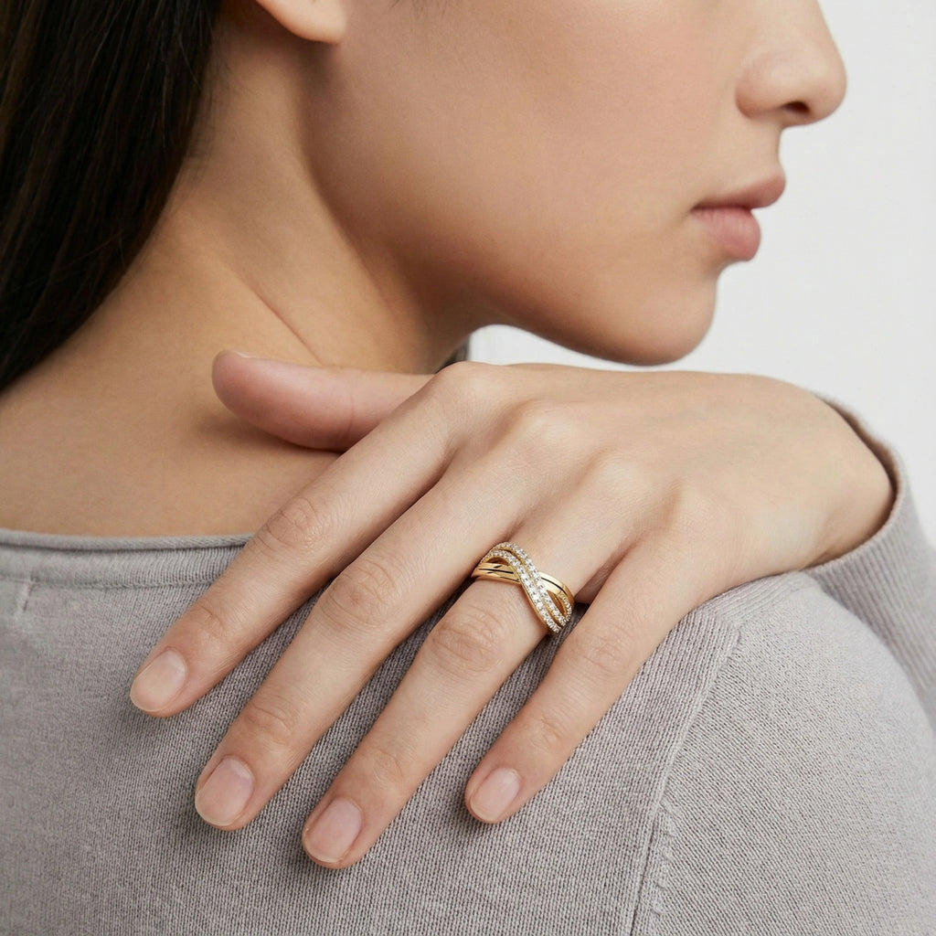 Golden Wave Flow Ring by Maison Arie