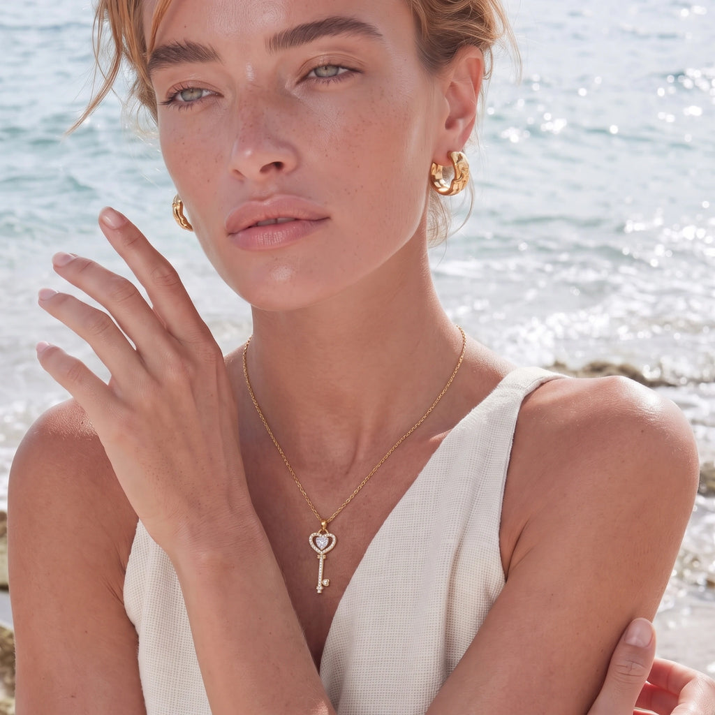 Secret Heart Key Necklace by Maison Arie