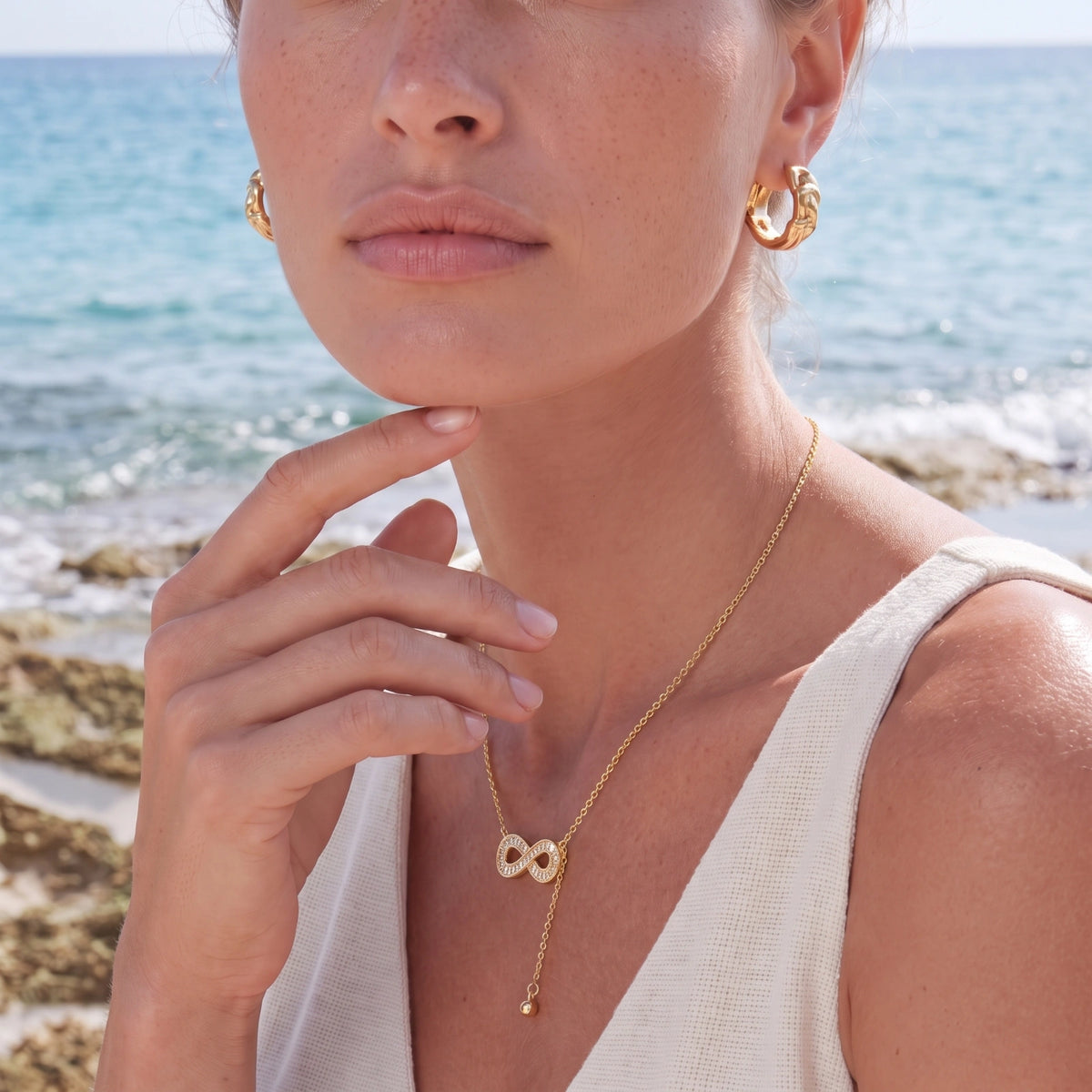 Infinity Sparkle Necklace by Maison Arie